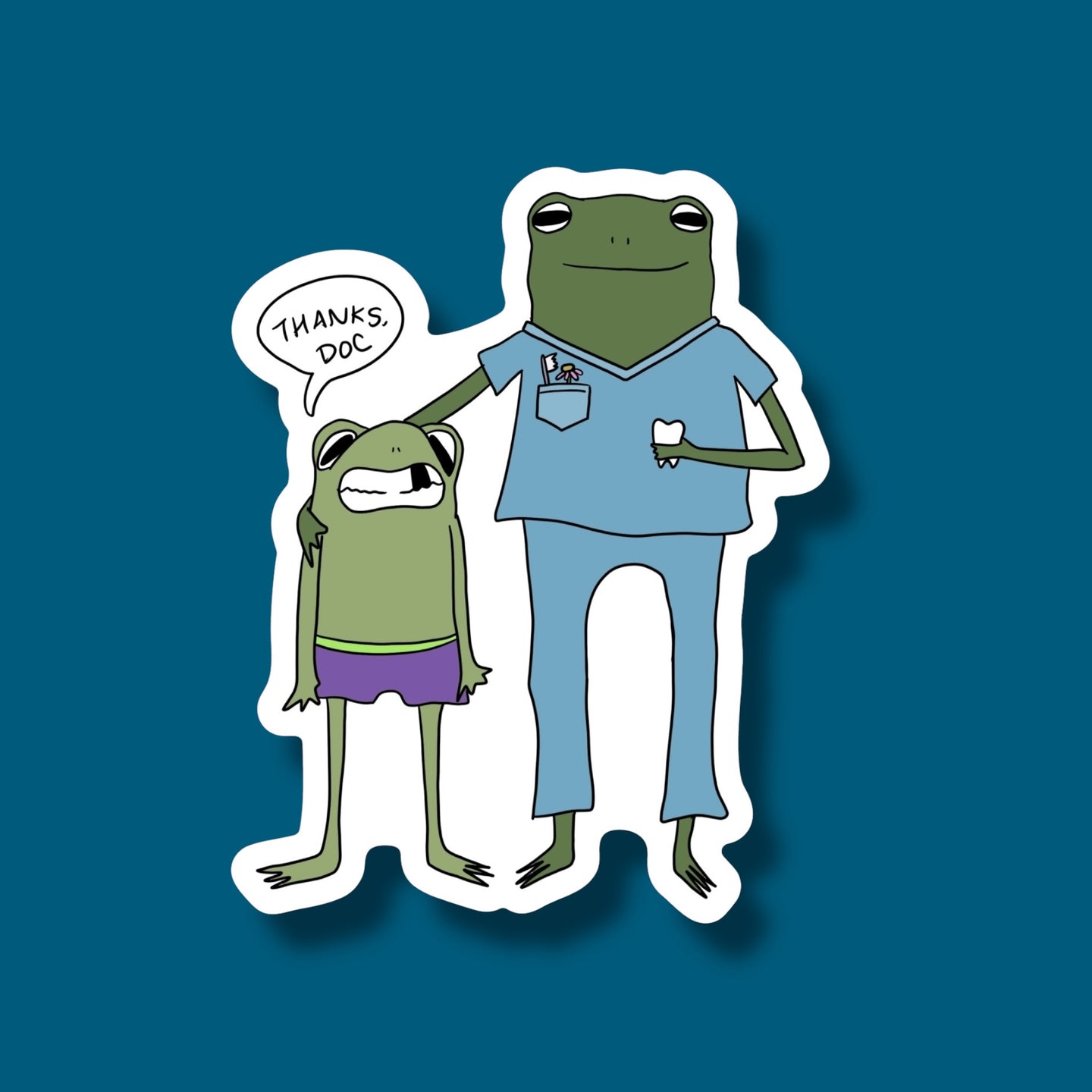Thanks Doc Frog Sticker