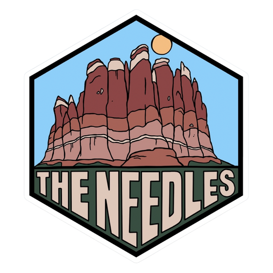 The Needles Utah Hexagon Sticker