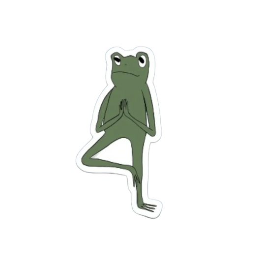 TREE POSE FROG STICKER