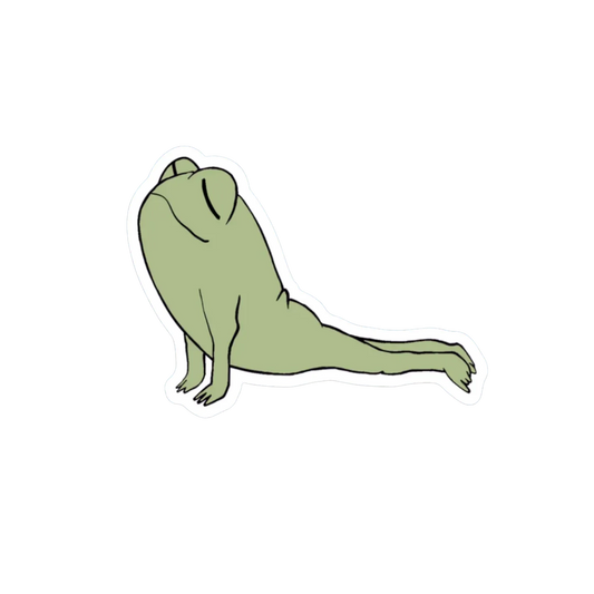 UPWARD FACING DOG YOGA FROG STICKER