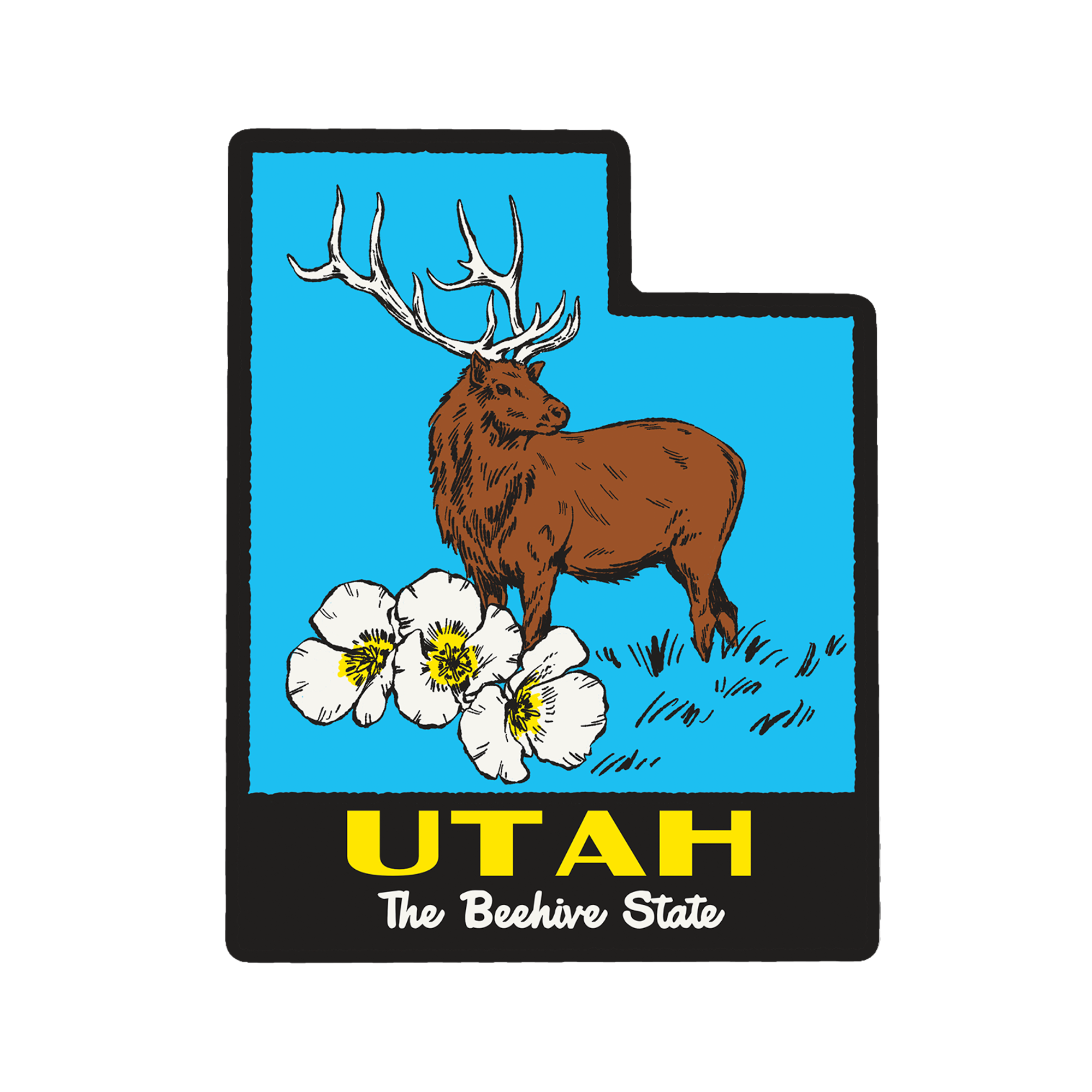 Utah State Sticker – Blue Bison Apparel