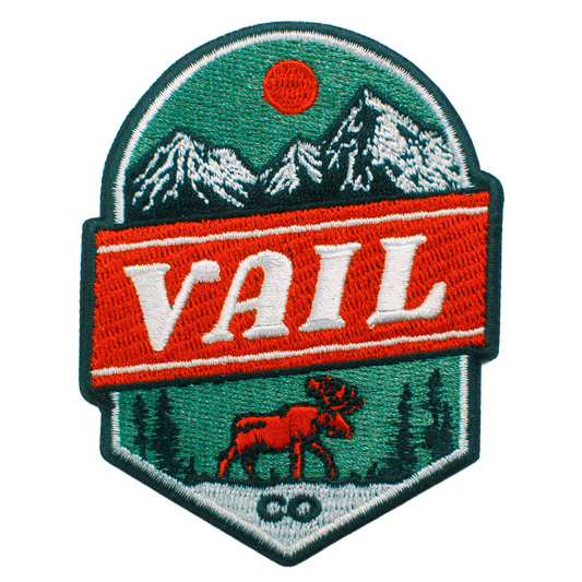 Vail Colorado Moose Tracks Patch