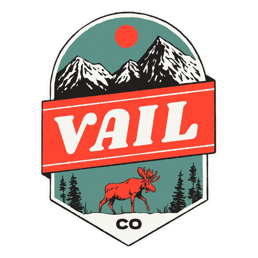 Vail Colorado Moose Tracks Sticker