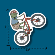 Load image into Gallery viewer, Wheelie Frog Biking Sticker
