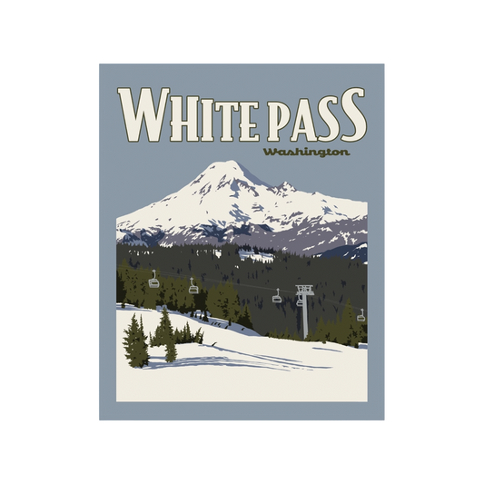White Pass Poster Sticker