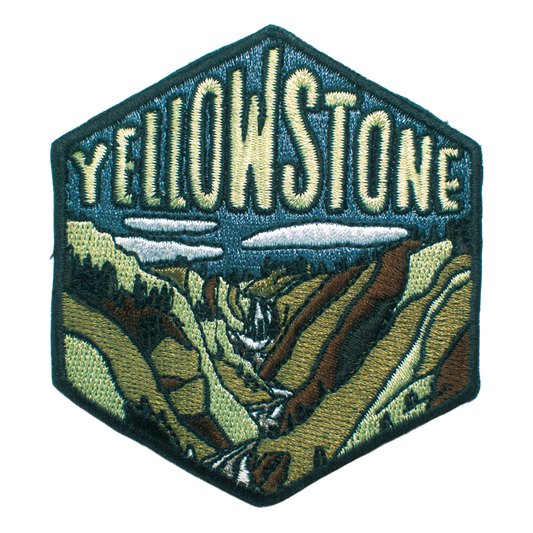 Yellowstone National Park Wyoming Hexagon Patch