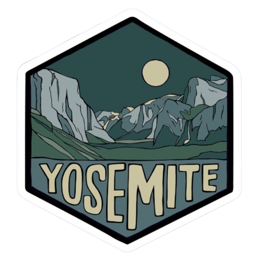 Yosemite National Park California Hexagon Sticker