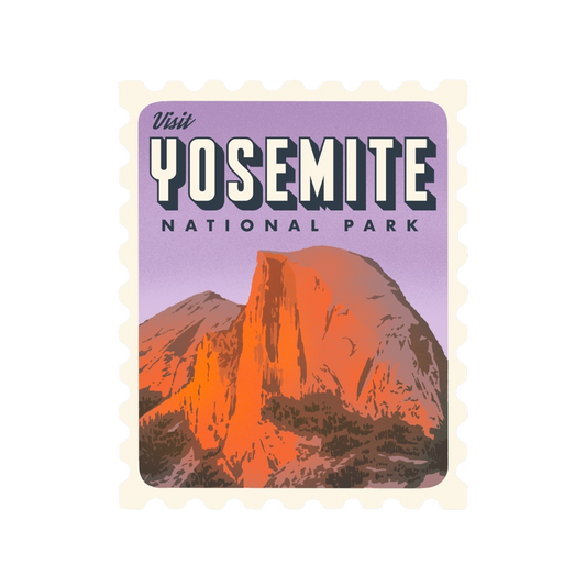 Yosemite National Park Retro Stamp Sticker