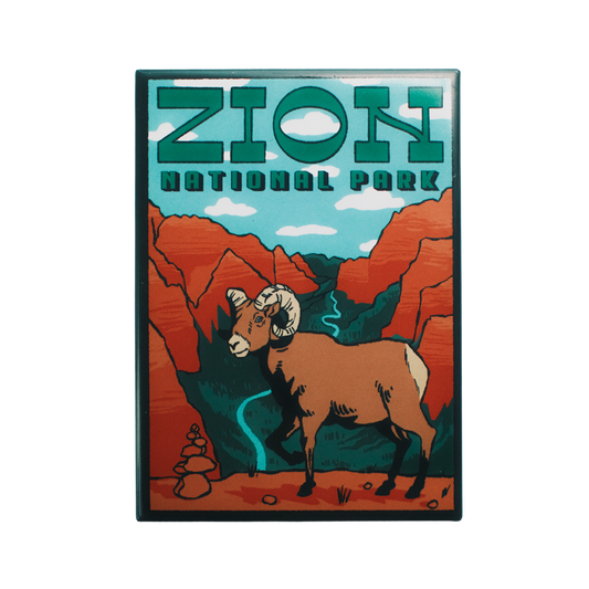 Zion Big Horn Sheep Fridge Magnet