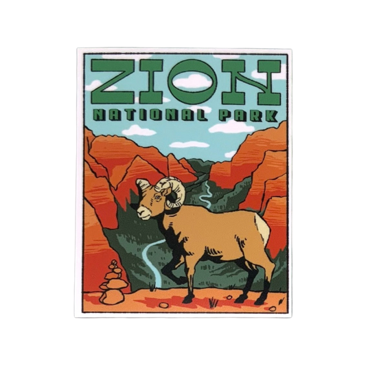 Zion Bighorn Sheep Sticker