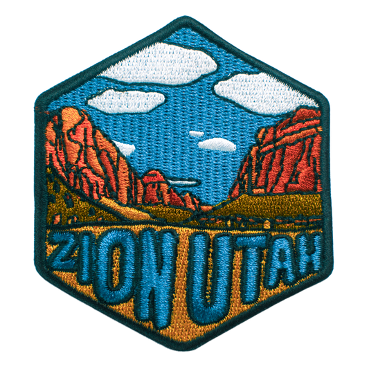 Zion National Park Utah Hexagon Patch