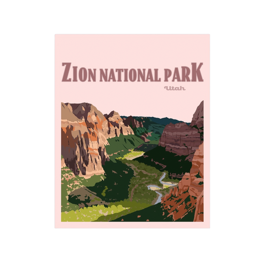 Zion National Park Utah Poster Sticker