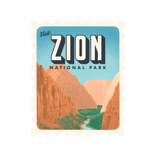 Zion Retro Stamp Sticker