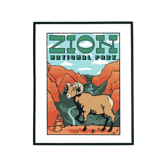 Zion Big Horn Sheep Print